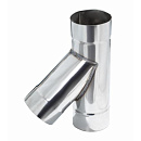 Купить Тройник одностенный дымоходный 135 градусов D-120 мм из нержавеющей стали Прок